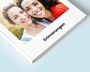 Square photo book in detail